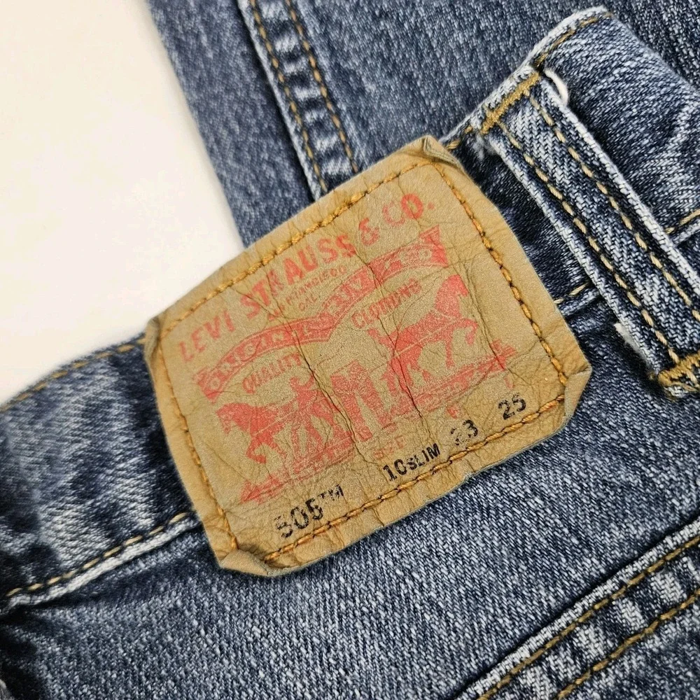 Levi's 505 Boys Jeans Size 10 Slim 23x25 Straight Leg